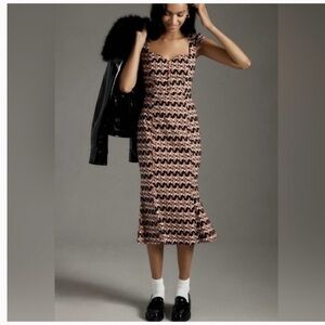 Anthropologie Cecily fit and flare Midi Dress size M